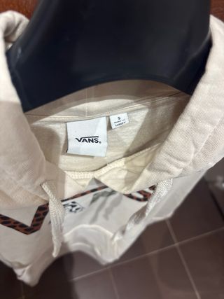 Sudadera Vans con capucha,color crema