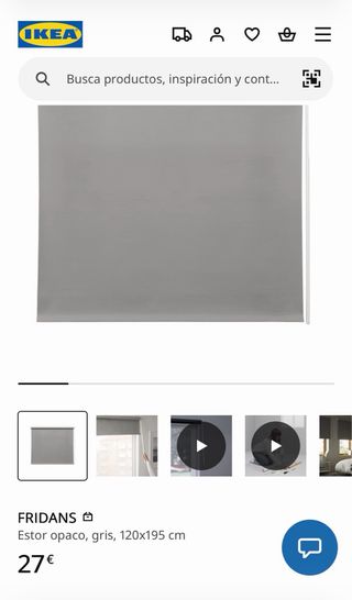 Estor Opaco Gris Ikea