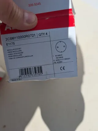 Enchufe Carril DIN ABB. 10Uds.