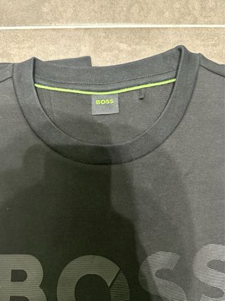 Hugo Boss Sudadera Negra Logo BOSS Hombre Talla L