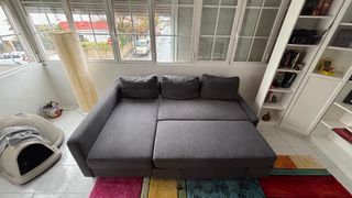 Sofá Cama Chaise Longue Gris Ikea Friheten