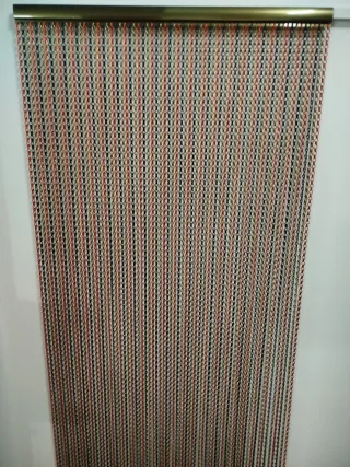 Cortina di catene in alluminio rosso, nero, bronzo