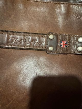 Bolso bandolera de piel marrón hombre