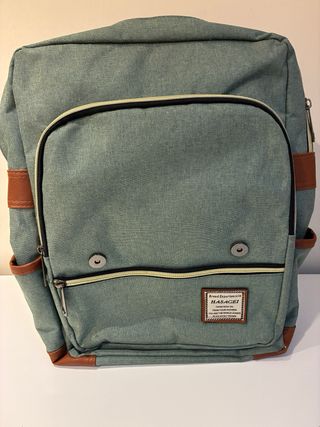Mochila HASAGEI verde y marrón