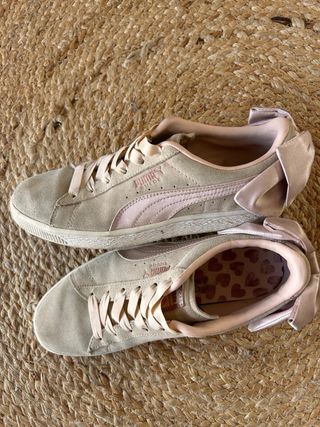 Zapatillas Puma Suede Beige y Rosa