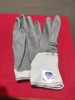 Guantes de trabajo JUB grises y blancos 6 pares