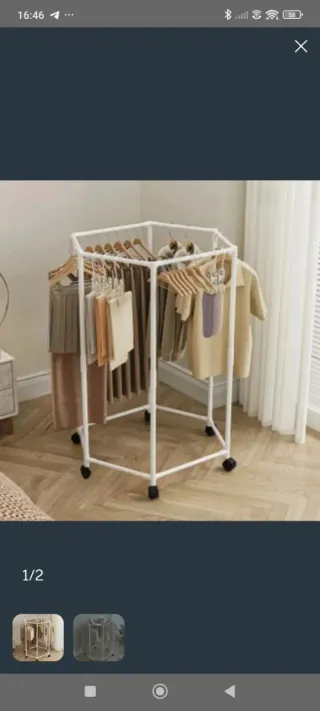 Burro Perchero Hexagonal Blanco