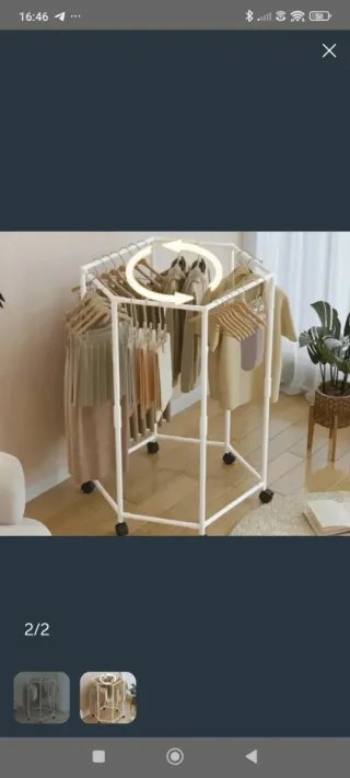 Burro Perchero Hexagonal Blanco