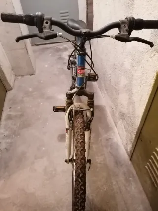 Bicicleta de montaña azul