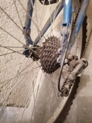 Bicicleta de montaña azul