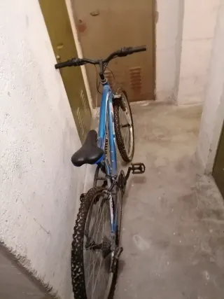 Bicicleta de montaña azul