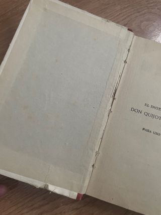 Libro antiguo Don Quijote de la Mancha