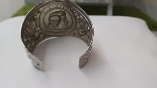 Bracciale rigido regolabile color argento