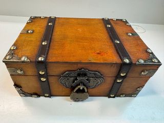 Cofre del Tesoro Madera con Cerradura