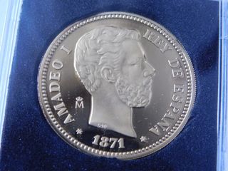 Moneda 25 Pesetas plata 900 baño oro 24k FNMT