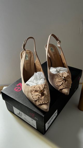 Zapatos Ezio Tacón Nude Talla 38