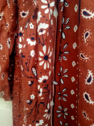 Vestido niña estampado floral marrón