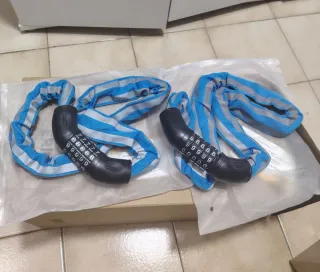 2 Catene Antifurto Bici Azzurre