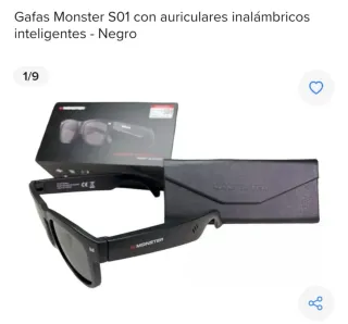 Gafas de sol Monster negras con bluetooth.