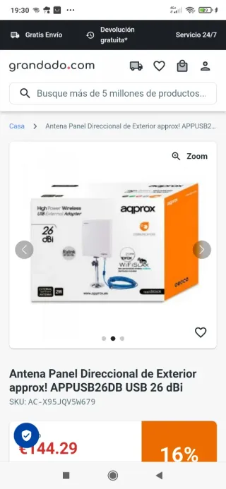 Antena Wireless Direccional 26dBI