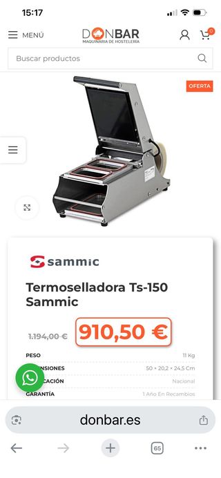 Termoselladora Sammic Ts 150
