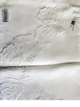 Completo letto matrimoniale lino pizzo