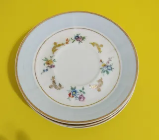 5 Platos de Porcelana Limoges Florales