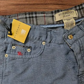 Pantaloni Burberry Cotone Blu Taglia 44