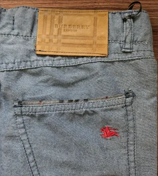 Pantaloni Burberry Cotone Blu Taglia 44