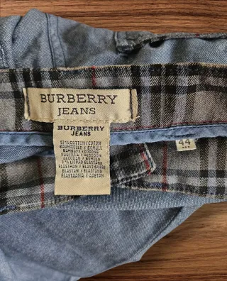 Pantaloni Burberry Cotone Blu Taglia 44