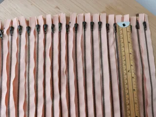 Lote de cremalleras salmón