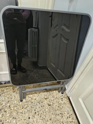 Mesa plegable Livarno Home cristal y metal