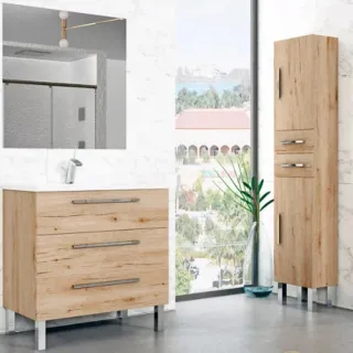 Columna baño Roble Madrid Leroy Merlin