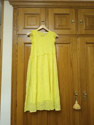 Vestido amarillo de talla única