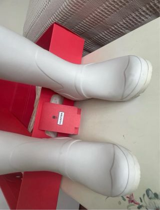 Botas Hunter Blancas con Calcetines