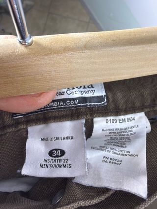 Jeans Columbia Uomo Marrone Straight Fit W30