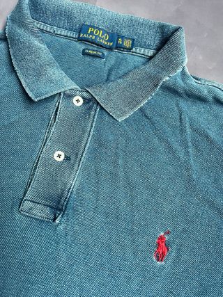 Polo Ralph Lauren XL Blu Petrolio Effetto Lavato