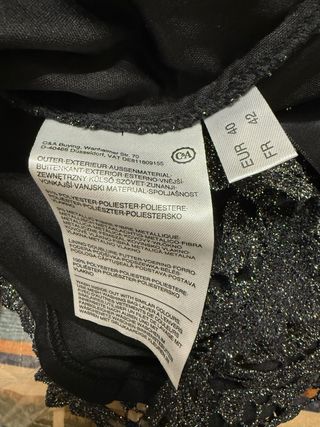 Vestido Yessica Negro/Plata Talla 40