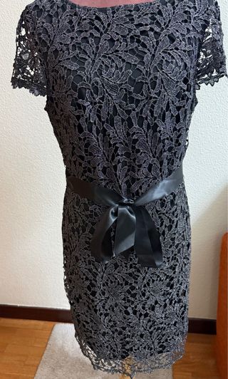 Vestido Yessica Negro/Plata Talla 40