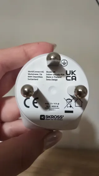 Adaptador enchufe SKROSS Dinamarca