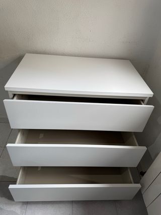 Cómoda IKEA 3 cajones blanca 80x78 cm