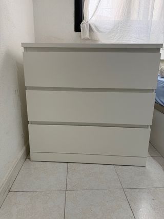 Cómoda IKEA 3 cajones blanca 80x78 cm