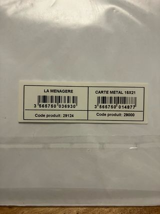 Insegna in metallo La Menagere