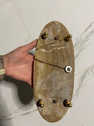 Reloj de sobremesa dorado antiguo para reparar