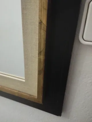 Espejos Decorativos Madera y Dorado mide 40 x 1.05