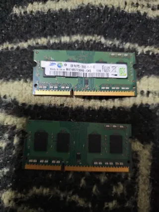 2 Módulos RAM Samsung 2GB Portátil