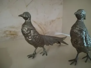 Coppia fagiani statuette Giappone anni '50