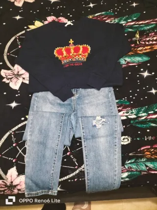 Conjunto Sudadera y Jeans I AM THE QUEEN