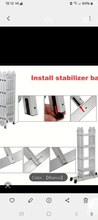 Escalera Telescopica Robusta Aluminio