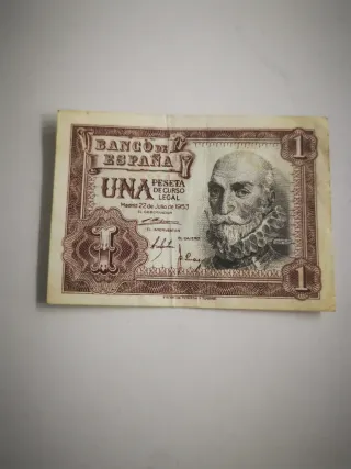 Billete 1 Peseta Banco de España 1953